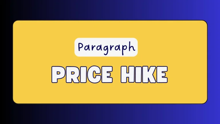 Price Hike Paragraph