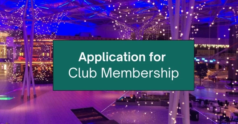 Application for Club Membership | Application for Rotary Club Membership