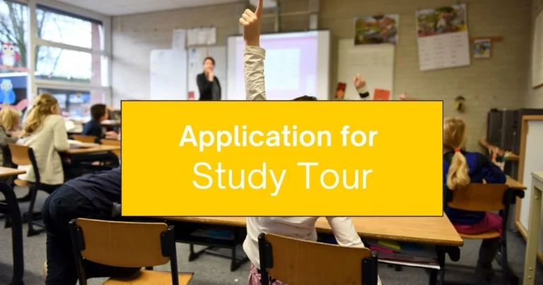 Application for a Study Tour for SSC and HSC