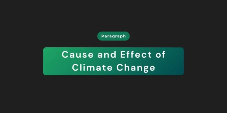 Cause and Effect of Climate Change paragraph for HSC