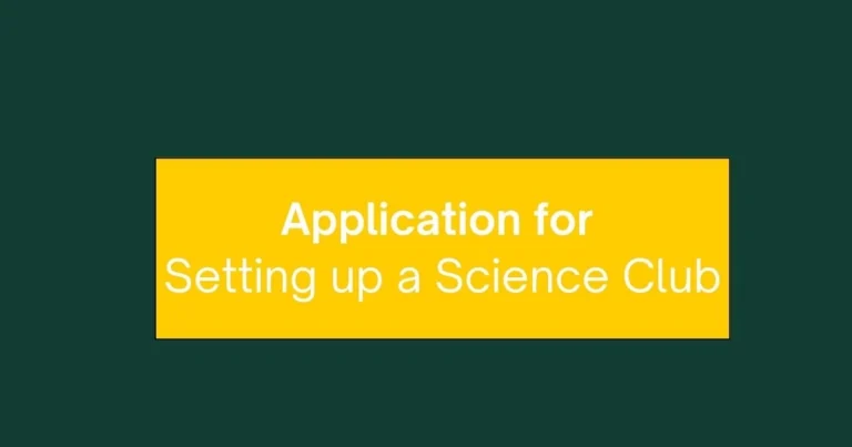 Application for setting up a science club