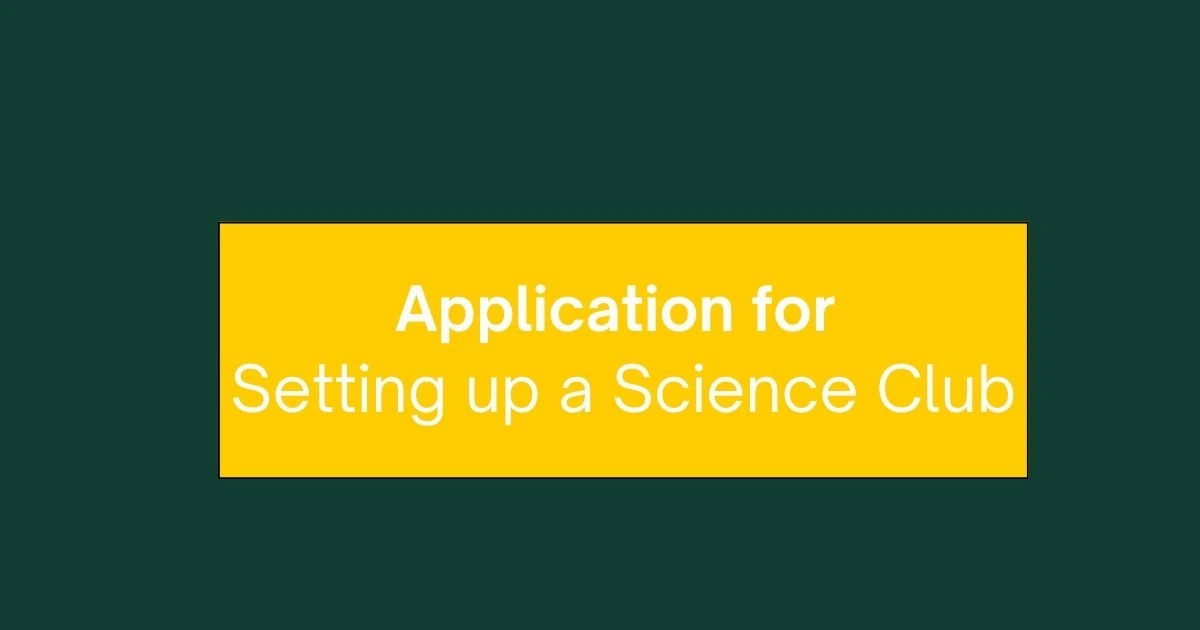 Application for setting up a science club