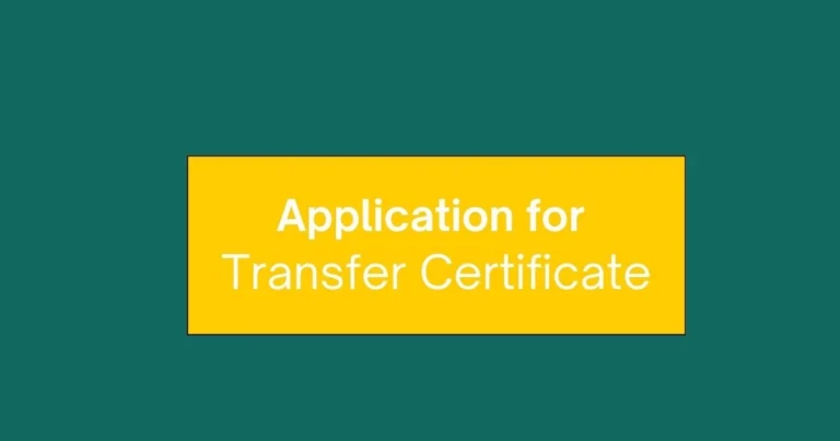 Application for a Transfer Certificate